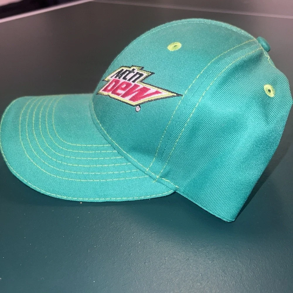 Mountain Dew Soda Pop Green Adjustable Baseball Cap Hat Soda Gear